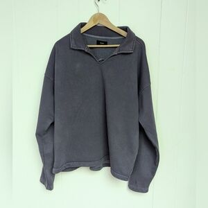 Hours Collared Sweater In Vintage Midnight Size L